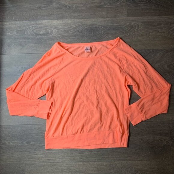 Pink Victoria's Secret Long sleeve T-shirt Burnout Orange Size Large - Picture 4 of 8